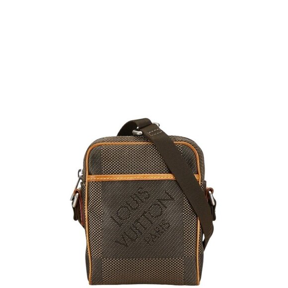 LOUIS VUITTON Khaki Damier Leather Shoulder Bag - Picture 1 of 7
